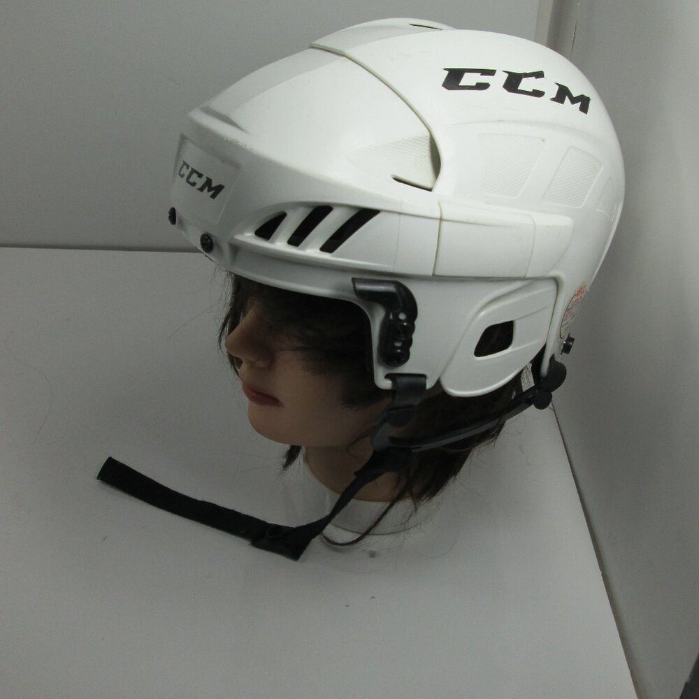 CCM FL40 S Youth WHITE Ice Hockey Helmet Open Face no cage